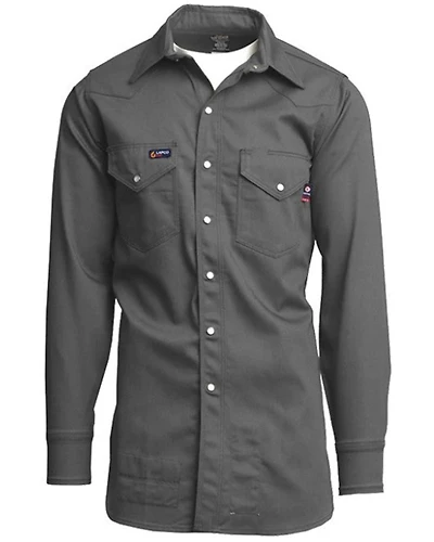 Lapco Men's FR Solid Long Sleeve Snap Western Work Shirt - Big & Tall
