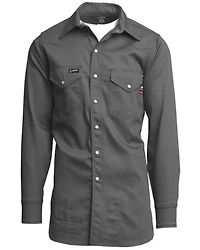 Lapco Men's FR Solid Long Sleeve Snap Western Work Shirt - Big & Tall