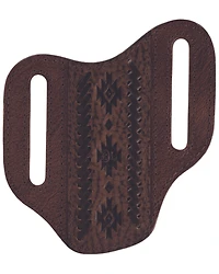 Red Dirt Hat Embossed Whip Stitch Leather Pancake Knife Sheath