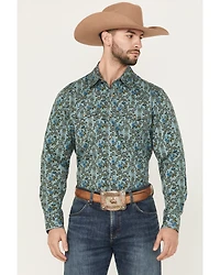 Wrangler Retro Men's Floral print Long Sleeve Snap Western Shirt