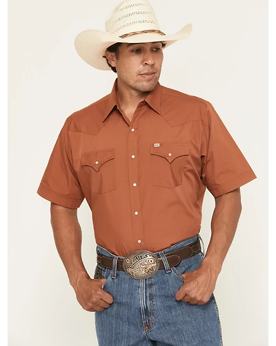 Ely Walker Men's Boot Barn Exclusive Solid Short Sleeve Snap Western Shirt