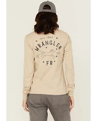 Wrangler Women's FR Pony Long Sleeve Graphic Work T-Shirt - Plus