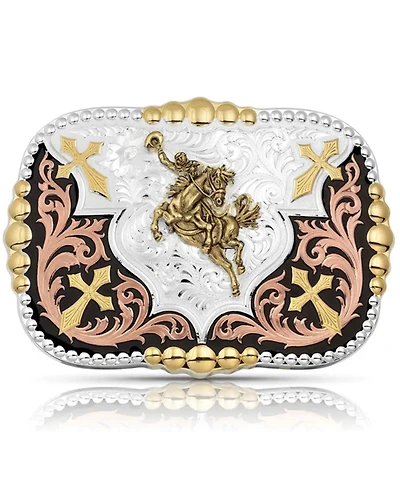 Montana Silversmiths Men's Corner Cross Buckle