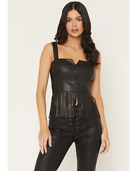 Idyllwind Women's Roycroft Faux Leather Fringe Bustier