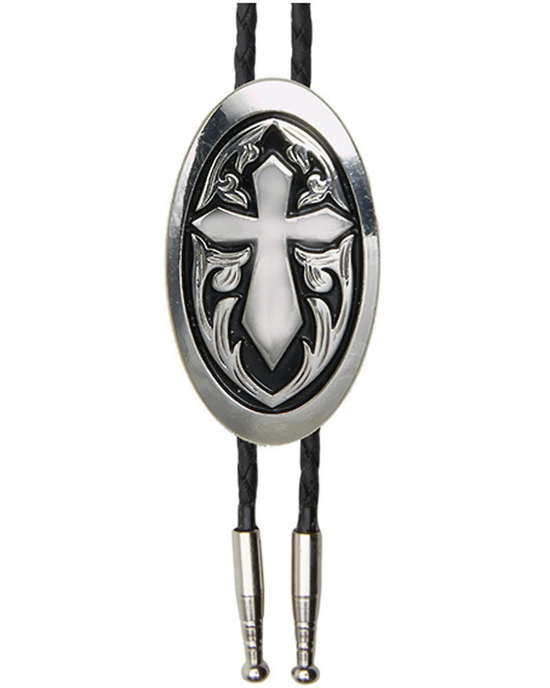 Cody James Men's Oval Cross Bolo Tie