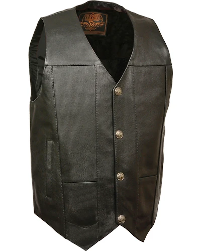 Milwaukee Leather Men's Buffalo Snap Plain Side Vest - 3X
