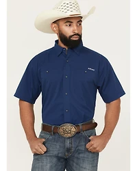 Ariat Men's 360 Solid Short Sleeve Button-Down Performance Shirt