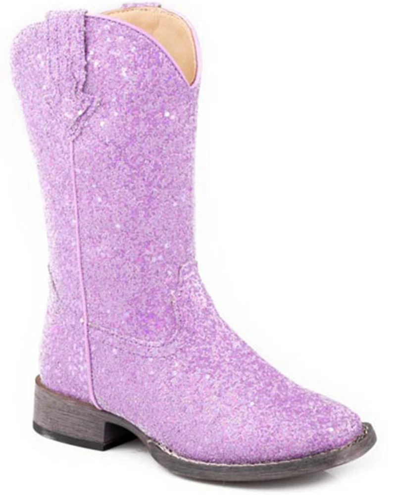 Roper Little Girls' Glitter Galore Western Boots - Broad Square Toe