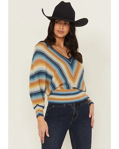 Shyanne Women's Striped Dolman Sleeve Sweater