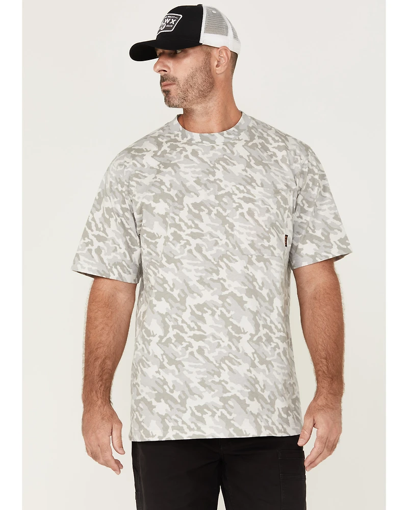 Hawx Men's Forge Camo Print Short Sleeve Work Shirt