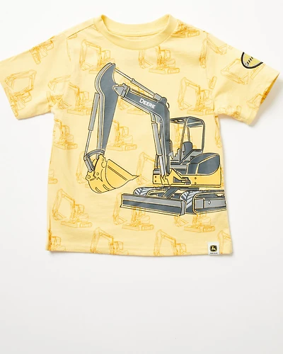John Deere Toddler Boys' Double Duty Digger Short Sleeve Graphic T-Shirt