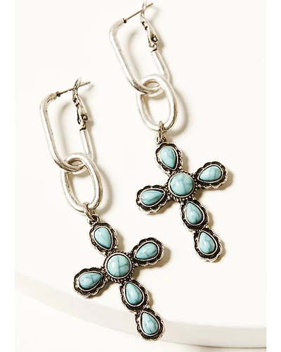 Shyanne Women's Cross Statement Earrings