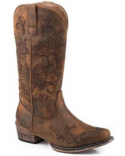Roper Women's Tall Stuff Western Boots - Snip Toe