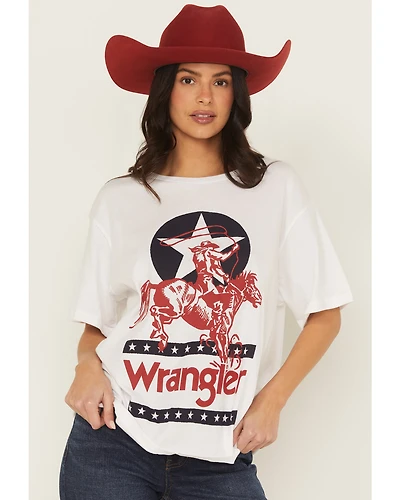 Wrangler Women's Rider Logo Short Sleeve Graphic Tee