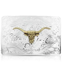 Montana Silversmiths Men's Longhorn Belt Buckle