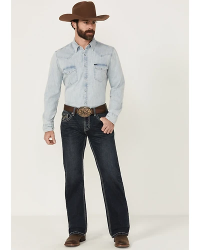 Rock & Roll Denim Men's Pistol Dark Wash Straight Reflex Stretch Jeans
