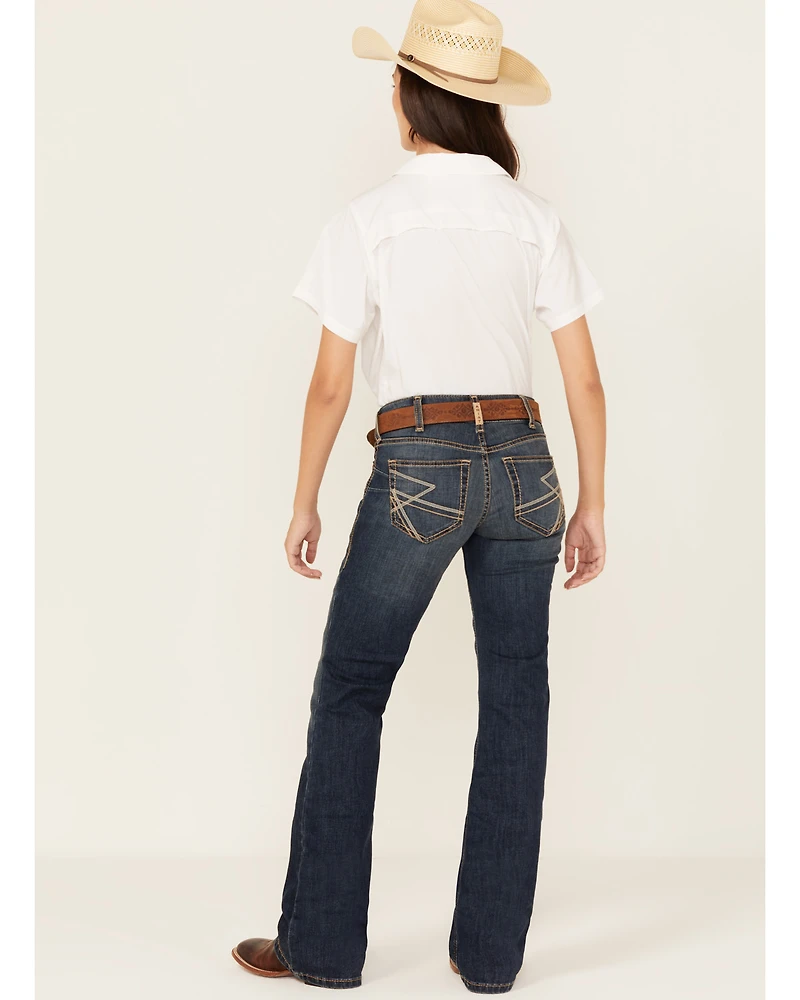 Ariat Women's Sonia Dark Wash Mid Rise Bootcut Stretch Denim Jeans