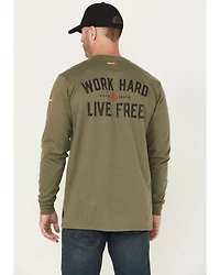 Ariat Men's FR Work Hard Live Free Long Sleeve Pocket Shirt