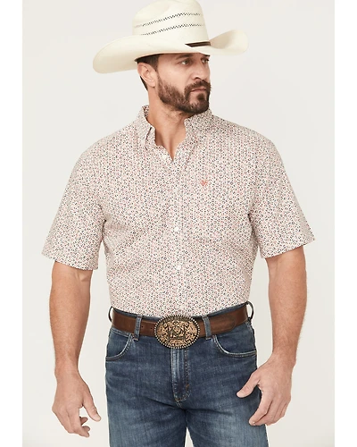 Ariat Men's Chapman Printed Short Sleeve Button-Down Western Shirt - Tall