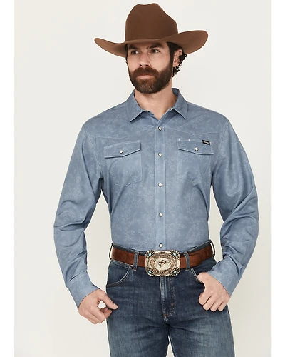 Cinch Men's Tonal Floral Long Sleeve Snap Performance Western Shirt