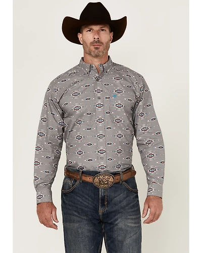 Ariat Men's Jarrod Southwestern Print Long Sleeve Button-Down Western Shirt - Tall