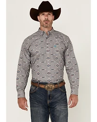 Ariat Men's Jarrod Southwestern Print Long Sleeve Button-Down Western Shirt - Tall