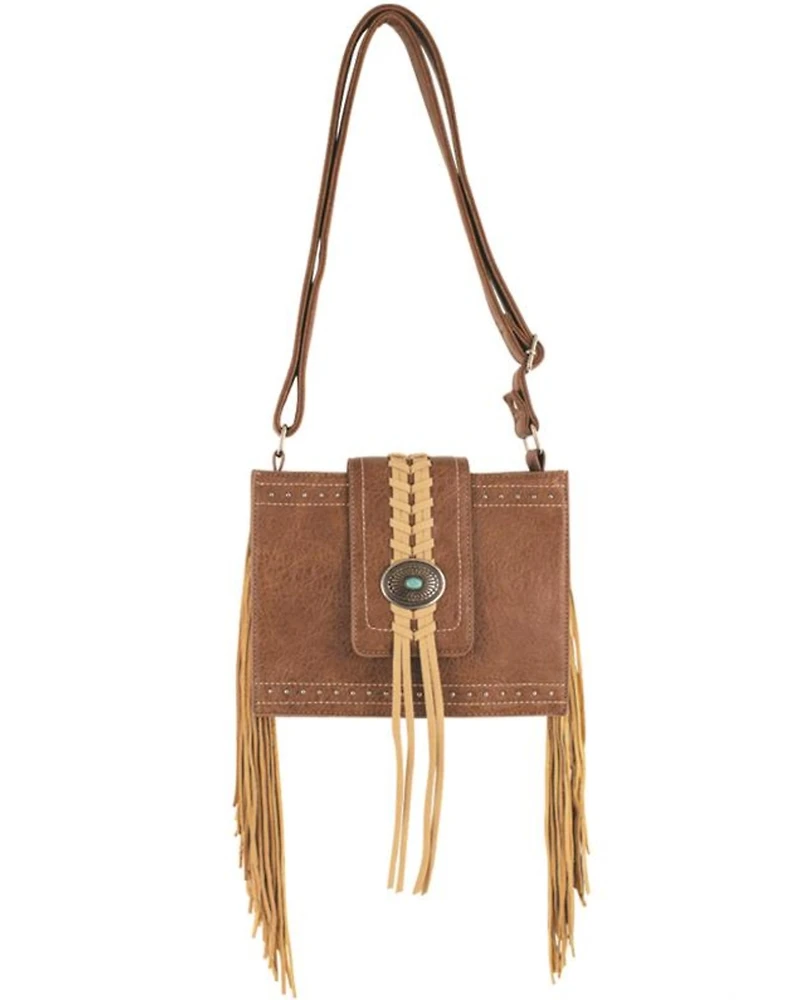 Justin Women's Concho and Fringe Small Crossbody Bag