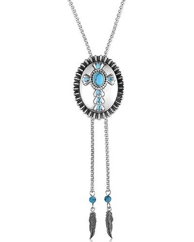 Montana Silversmiths Women's Cross Bolo Necklace