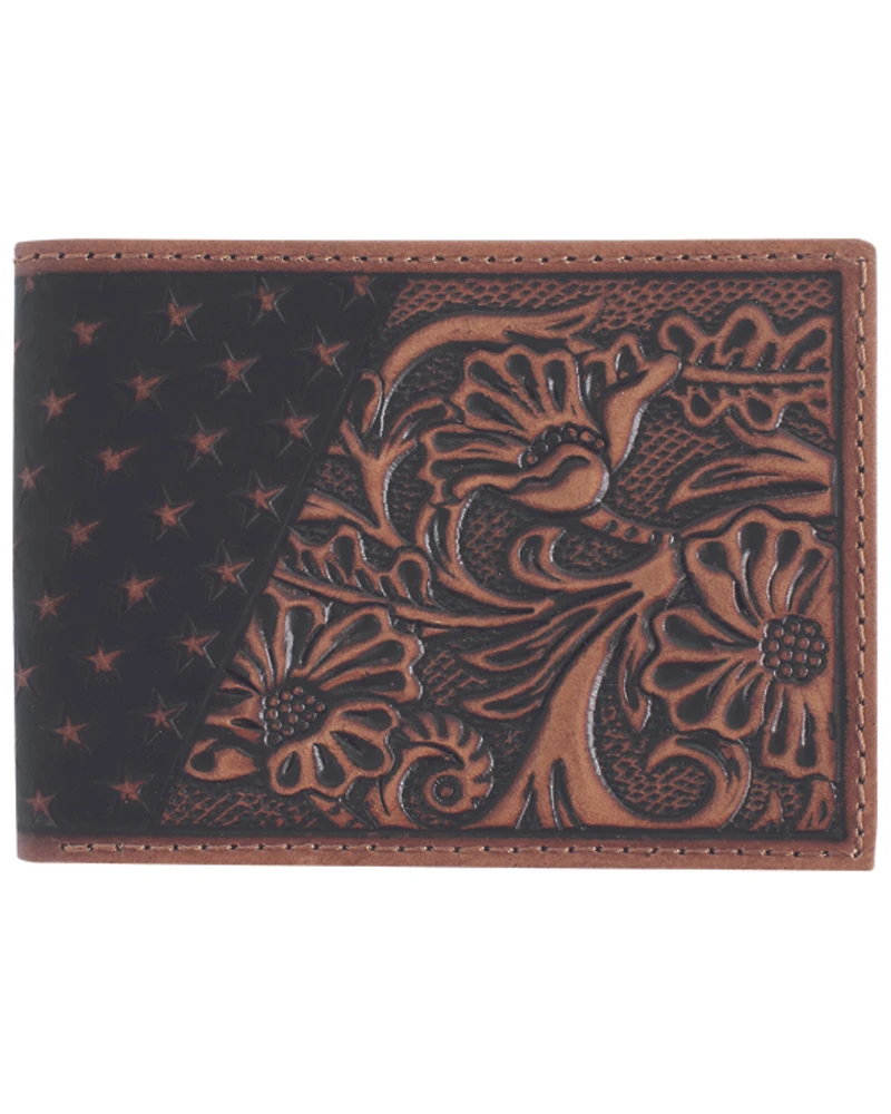 Cody James Men's Americana Tooled Leather Bifold Wallet