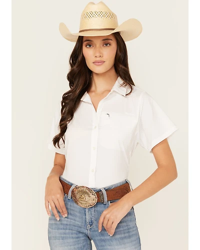 Ariat Women's VentTEK Solid Short Sleeve Button-Down Stretch Western Shirt