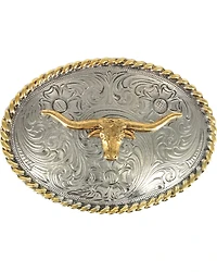 Cody James® Boy's Long Horn Oval Belt Buckle