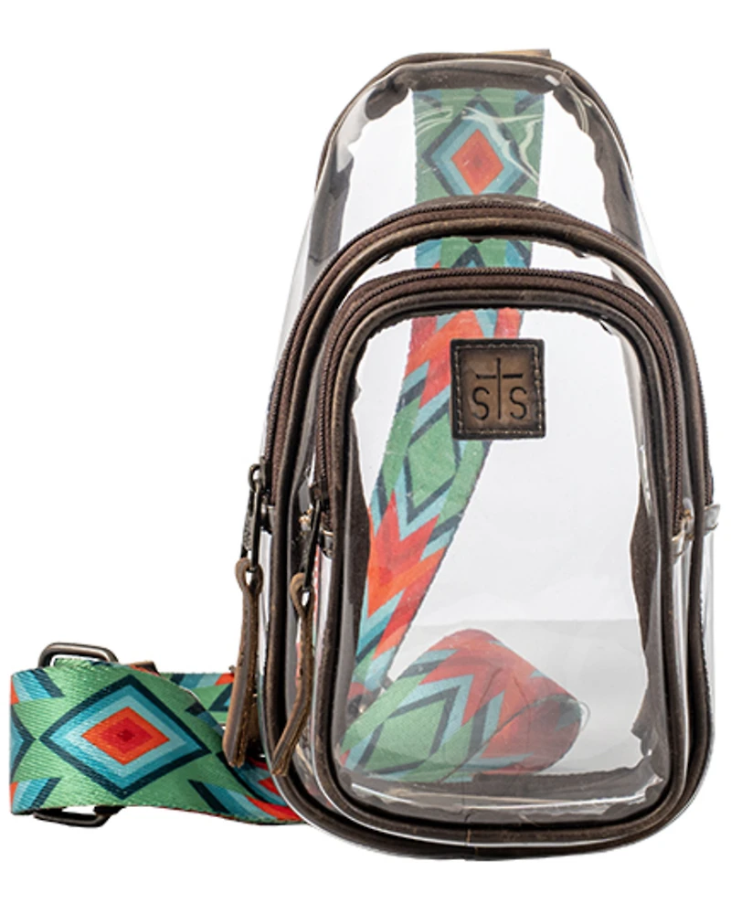 STS Ranchwear Women's Sojourner Clear Stadium Sling Bag