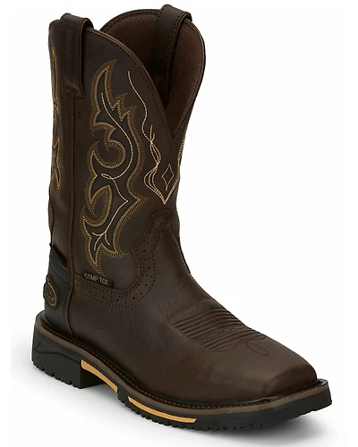Justin Men's Joist Rustic Waterproof Western Work Boots - Composite Toe