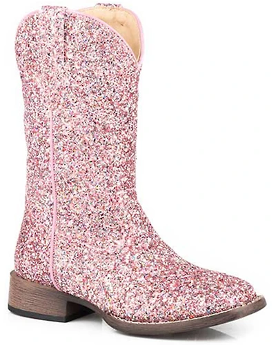 Roper Little Girls' Glitter Galore Western Boots - Broad Square Toe