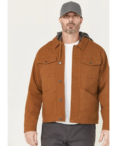 Lucky Brand Workwear Men's Canvas Hooded Trucker Jacket