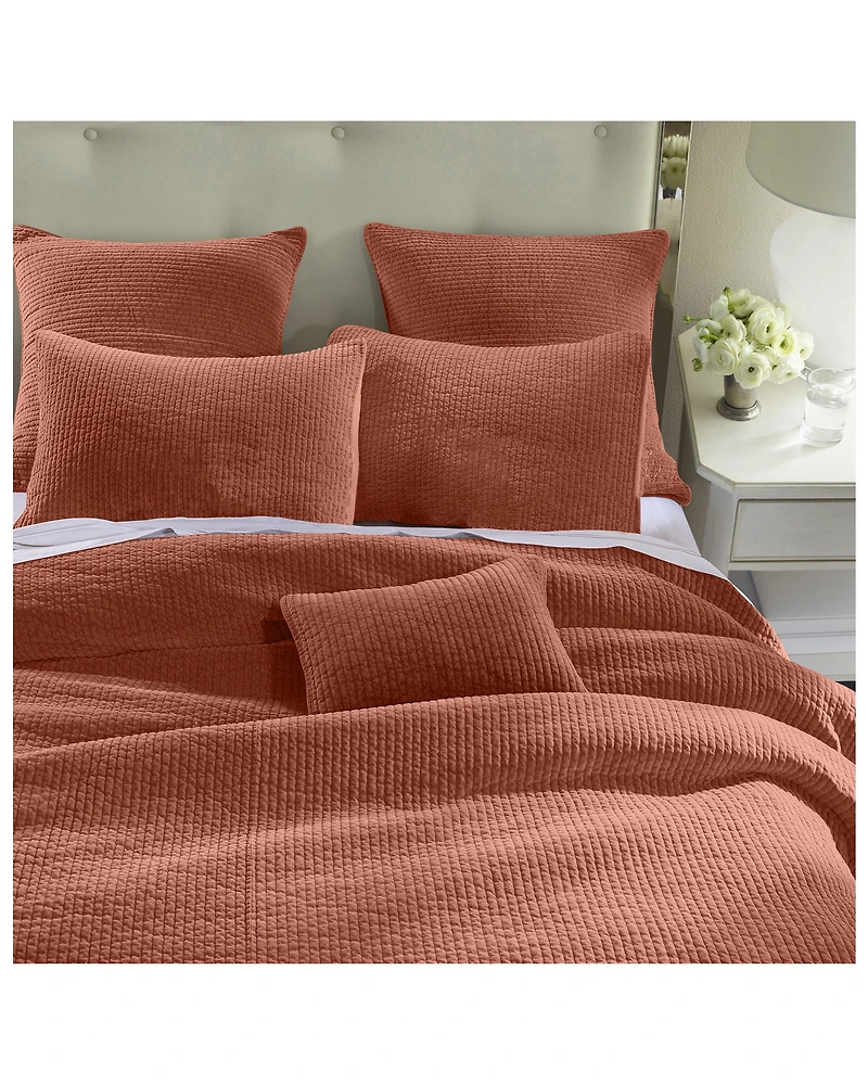 HiEnd Accents Stonewashed Cotton Velvet 3pc Quilt Set - King