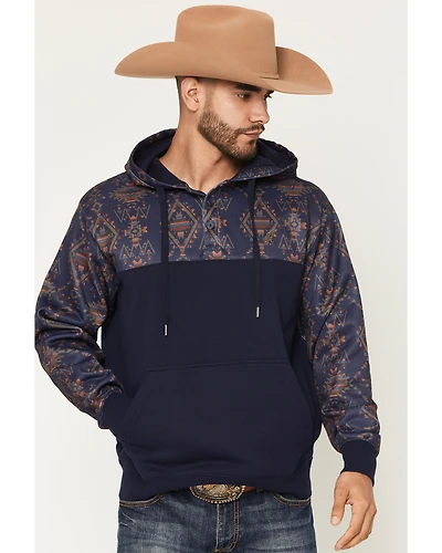 Hooey Men's Jimmy Southwestern Block Hooded Pullover