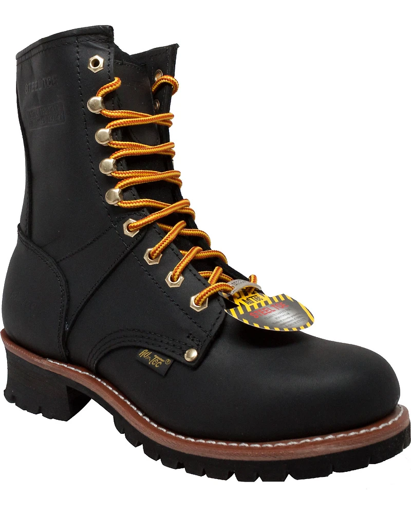 Ad Tec Men's Logger 9" Work Boots - Steel Toe
