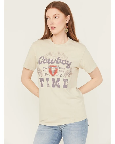 Youth Revolt Women's Cowboy Time Short Sleeve Graphic Tee