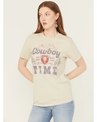 Youth Revolt Women's Cowboy Time Short Sleeve Graphic Tee