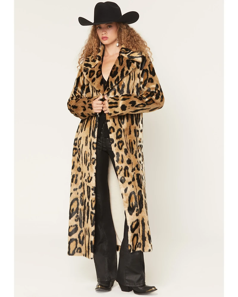 Show Me Your Mumu Women's Miss Cindy Faux Fur Overcoat