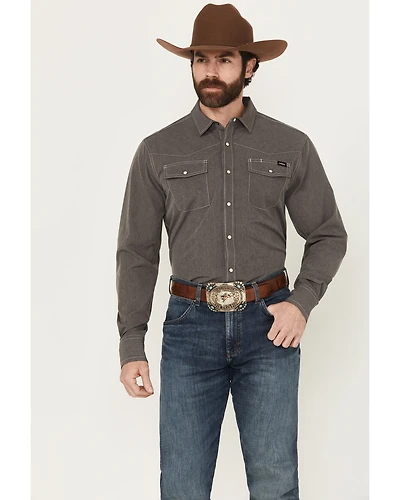Cinch Men's Solid Long Sleeve Snap Performance Western Shirt