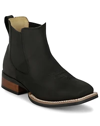 Justin Men's 6" Crazy Buck Chelsea Ankle Boots - Broad Square Toe