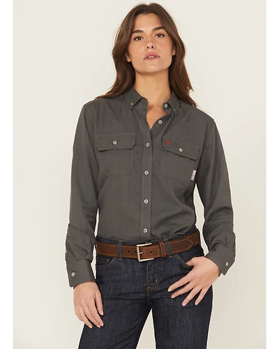 Ariat Women's FR Air Inherent Long Sleeve Button-Down Work Shirt