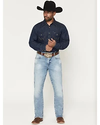 Wrangler Retro Men's 77MWZ Jones Light Wash Slim Bootcut Stretch Denim Jeans