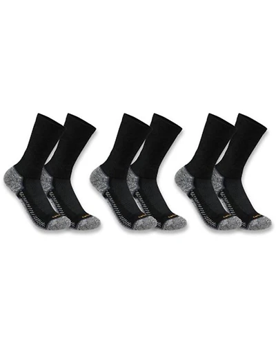 Carhartt Men's Force Midweight Crew Socks - 3-Pack