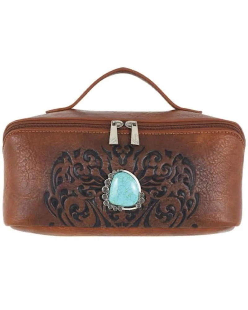 Catchfly Women's Embossed Cosmetic Case
