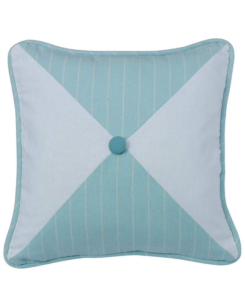 HiEnd Accents Catalina Striped and Chevron Reversible Pillow