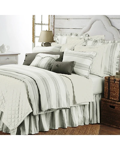 HiEnd Accents Prescott Striped Print Queen Duvet Set - 3 Piece