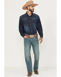 Cinch Men's Medium Wash Relaxed Bootcut Performance Stretch Denim Jeans